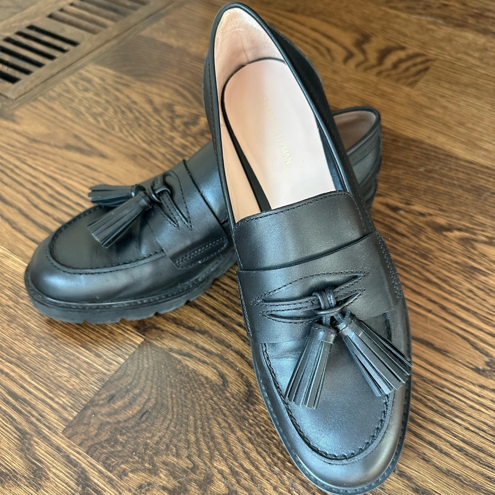 Stuart Weitzman, Adriana loafer. Black. Size 10.